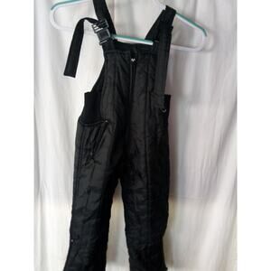Swiss Alps Overalls Black Nylon Ski Bib Snow & Water Proof Size 5